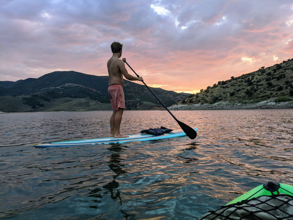 paddling the deep